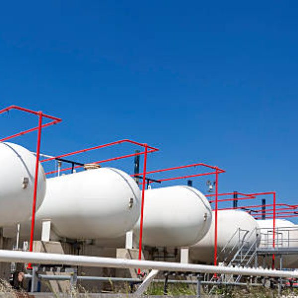 Petroleum Storage Tanks on Petrochemical Plant
